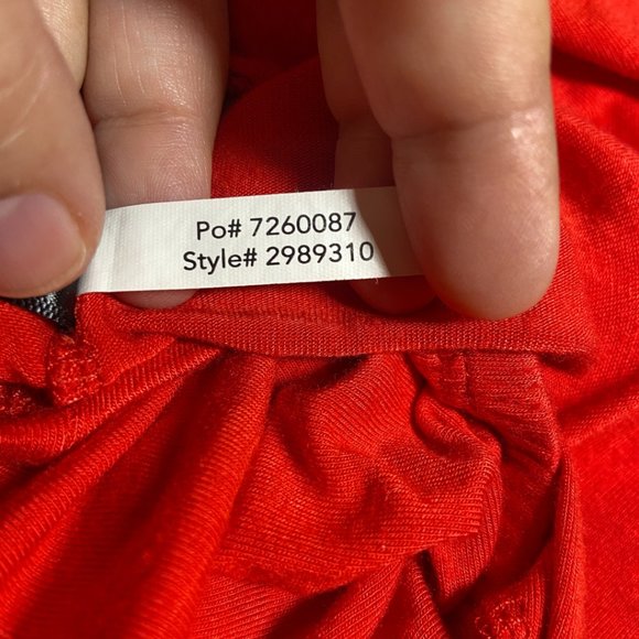 Boston proper wrap dolman collared red top sz Medium - Picture 9 of 10
